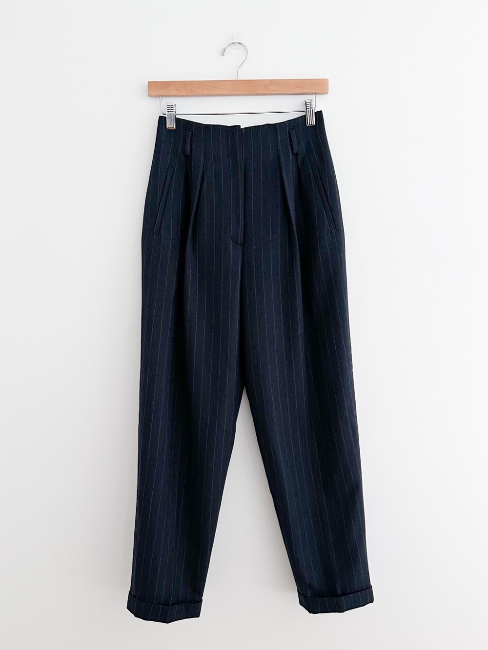 Jones New York Navy Pinstripe Trousers